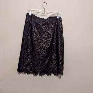 Banana Republic Black Lace, Pencil Skirt, Size 8